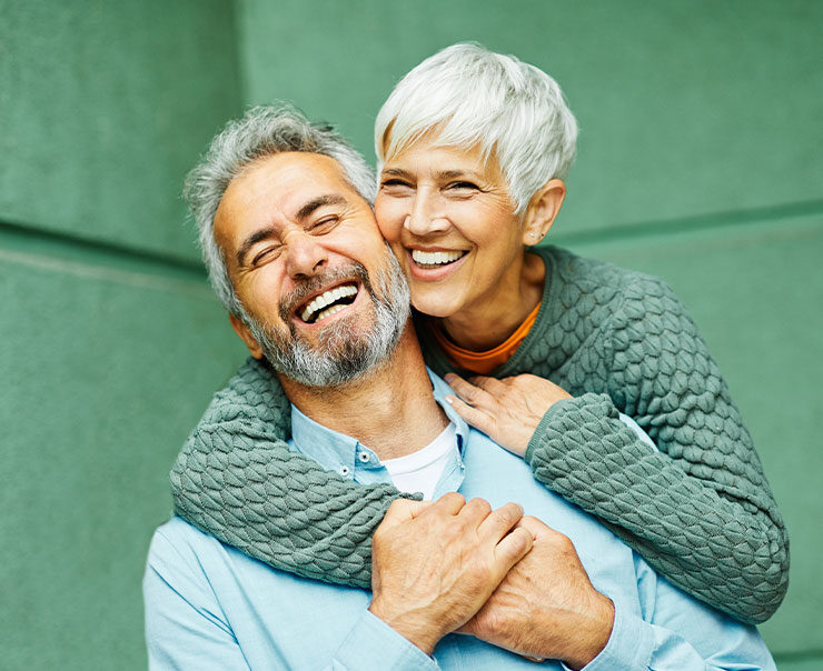 Happy woman enjoying life after hormone therapy